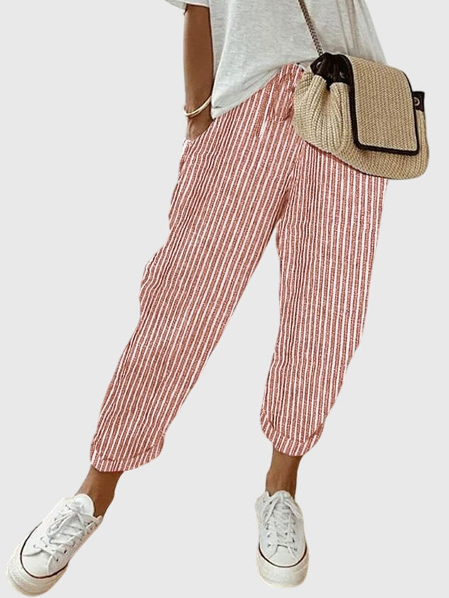 Women's Elegant Pants with High Waist for Smart Office
