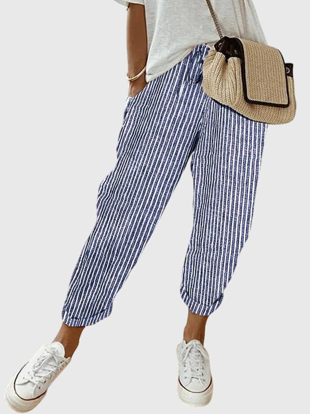 Women's Elegant Pants with High Waist for Smart Office