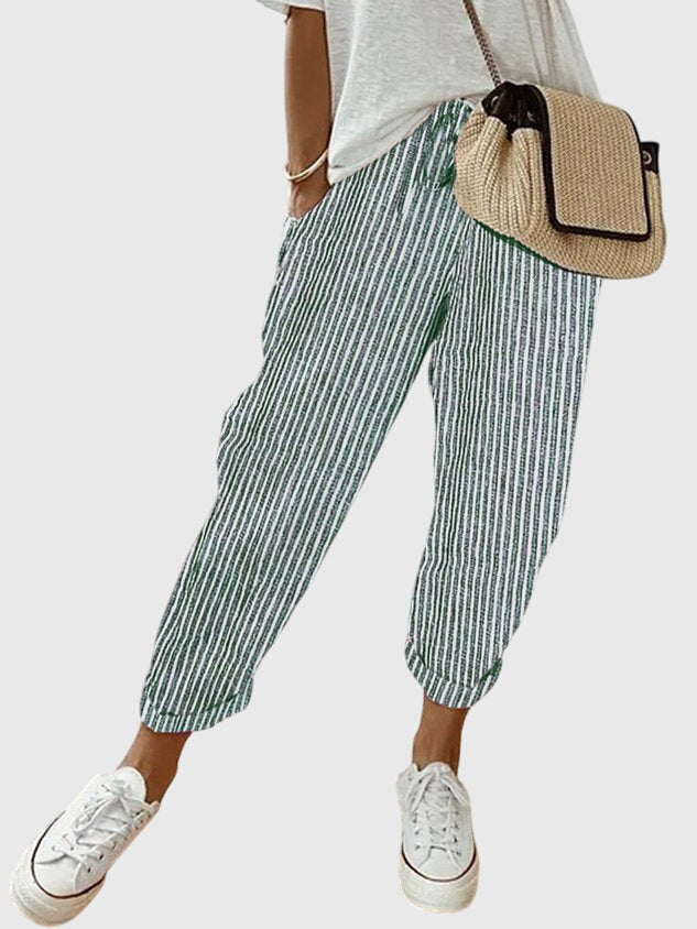Women's Elegant Pants with High Waist for Smart Office