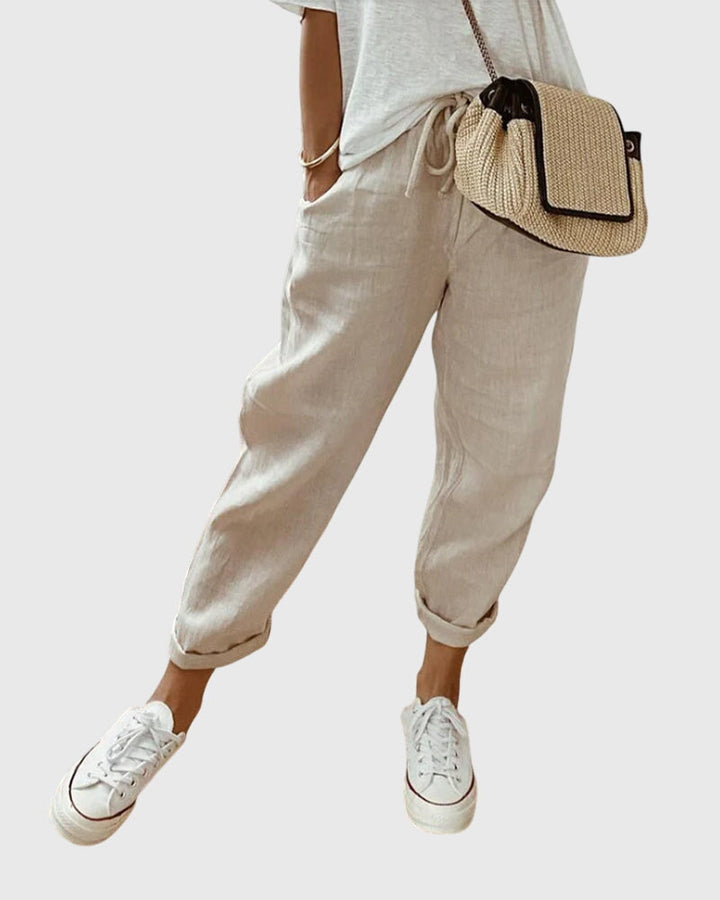 Women's Elegant Pants with High Waist for Smart Office