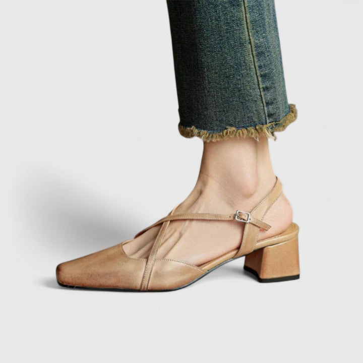Women's Elegant Sandals with Cross Straps for Evening