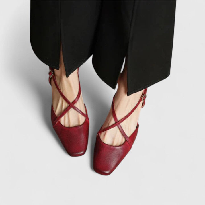 Women's Elegant Sandals with Cross Straps for Evening