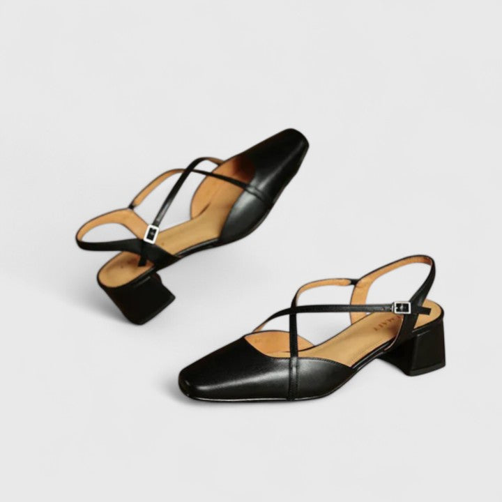 Women's Elegant Sandals with Cross Straps for Evening