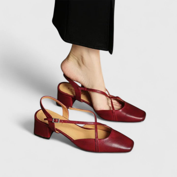 Women's Elegant Sandals with Cross Straps for Evening
