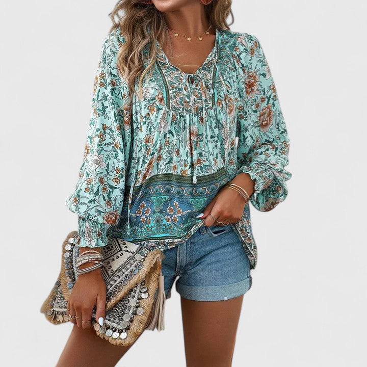 Women's Elegant Top with Tie-Neck Detail for Day-to-Night