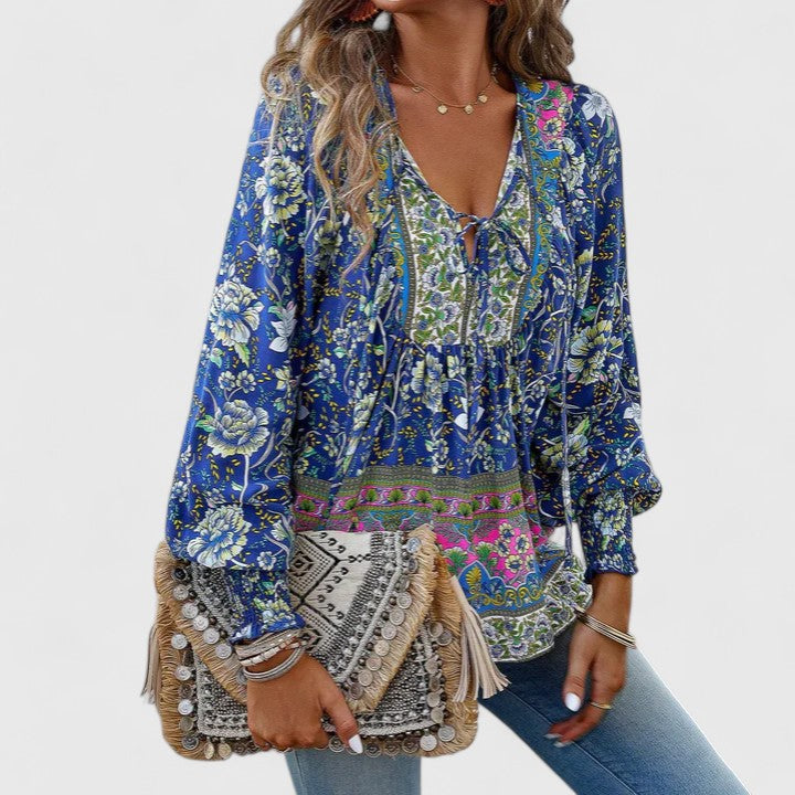 Women's Elegant Top with Tie-Neck Detail for Day-to-Night