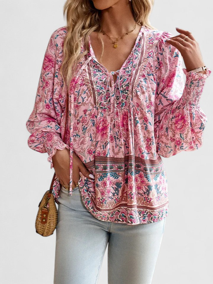 Women's Elegant Top with Tie-Neck Detail for Day-to-Night