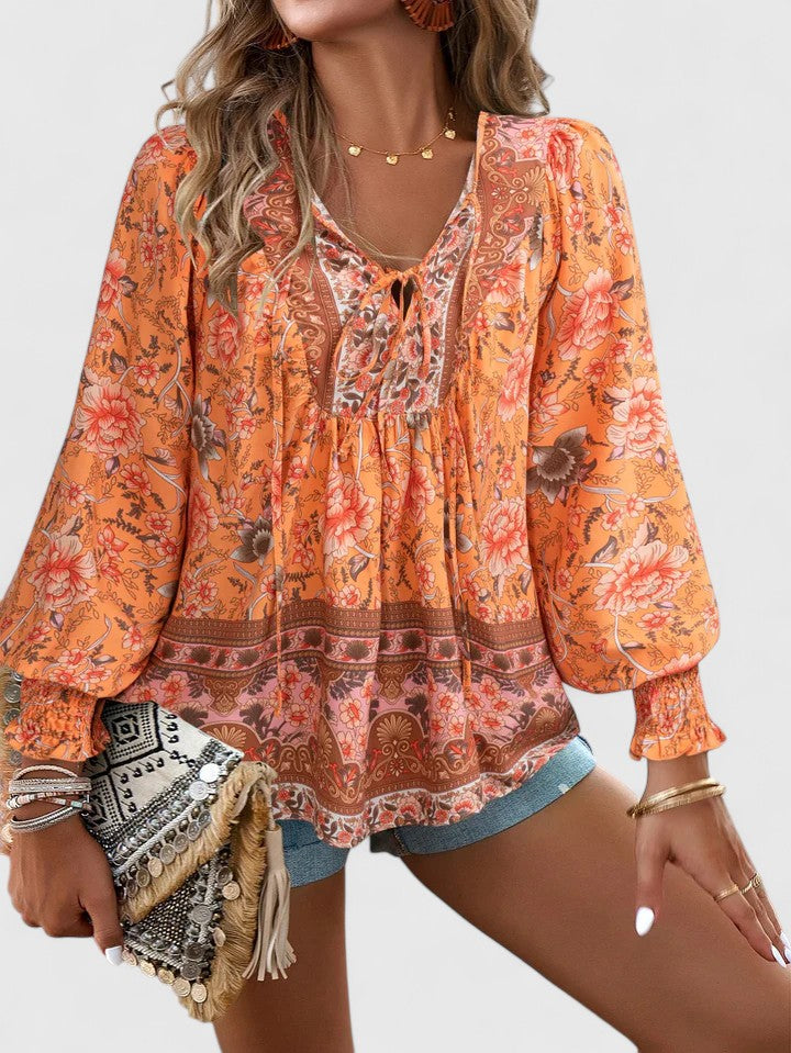 Women's Elegant Top with Tie-Neck Detail for Day-to-Night