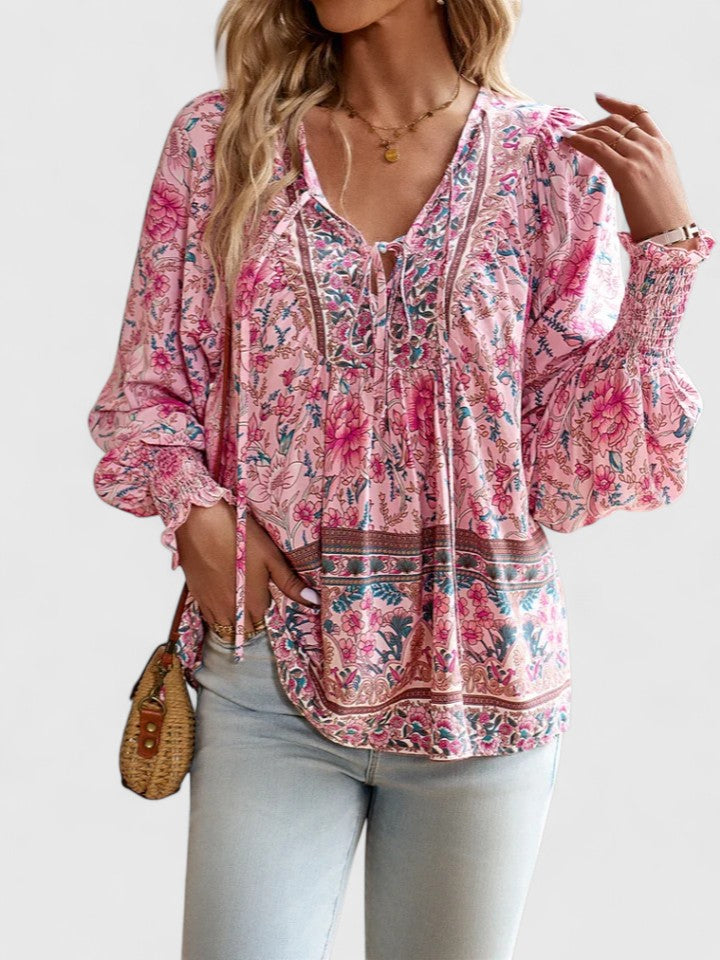 Women's Elegant Top with Tie-Neck Detail for Day-to-Night