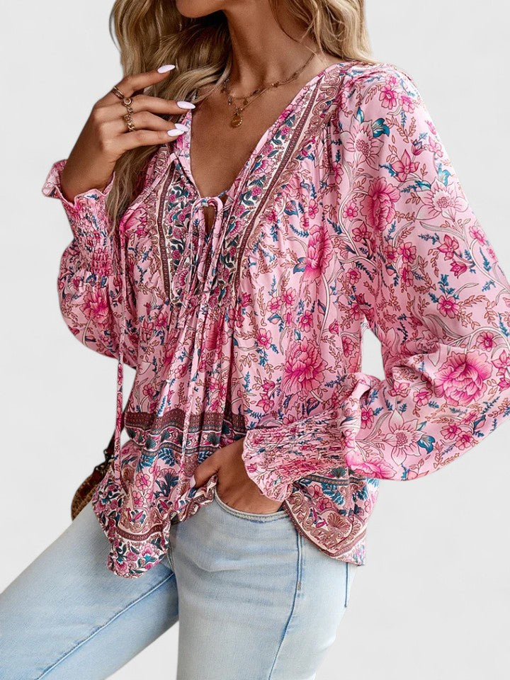 Women's Elegant Top with Tie-Neck Detail for Day-to-Night