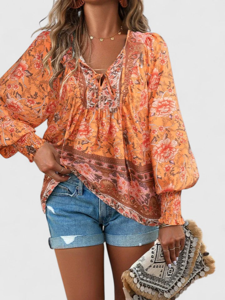 Women's Elegant Top with Tie-Neck Detail for Day-to-Night