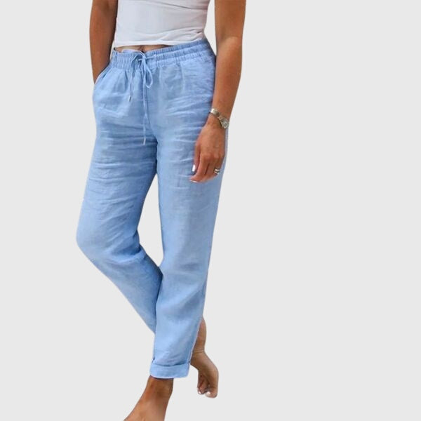 Women's Elegant Trousers with Drawstring Waist for Casual Daywear