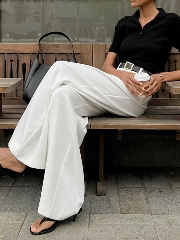 Women's Elegant Trousers with Non-Stretch Comfort for Work