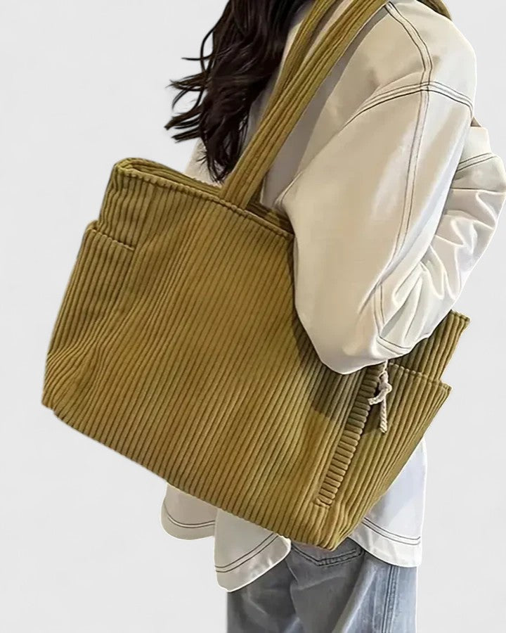 Women's Everyday Utility Bag with ribbed texture for errands