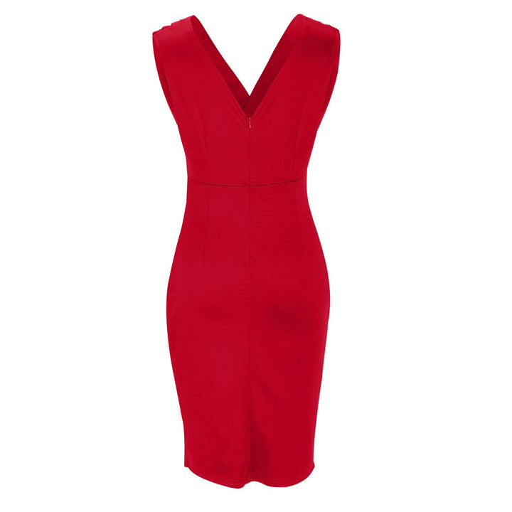 Women's Fitted Dress with V-Neck for Special Occasions