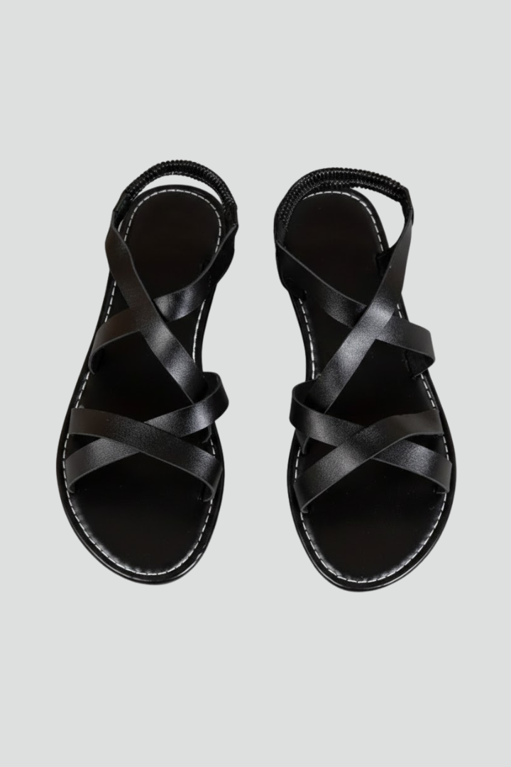 Women's Flat Sandals with Criss-Cross Straps for Summer