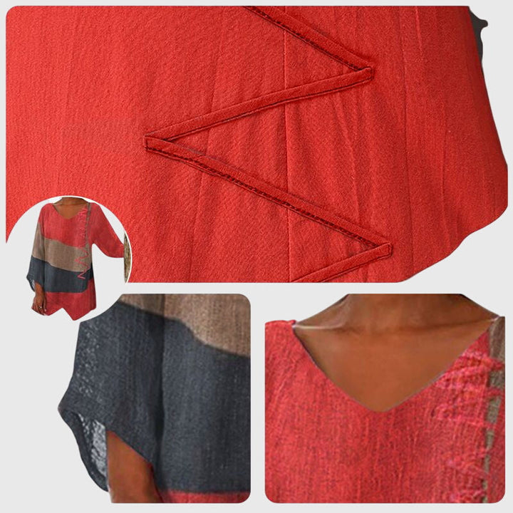 Women's Flattering Top with Unique Print for Office-Casual