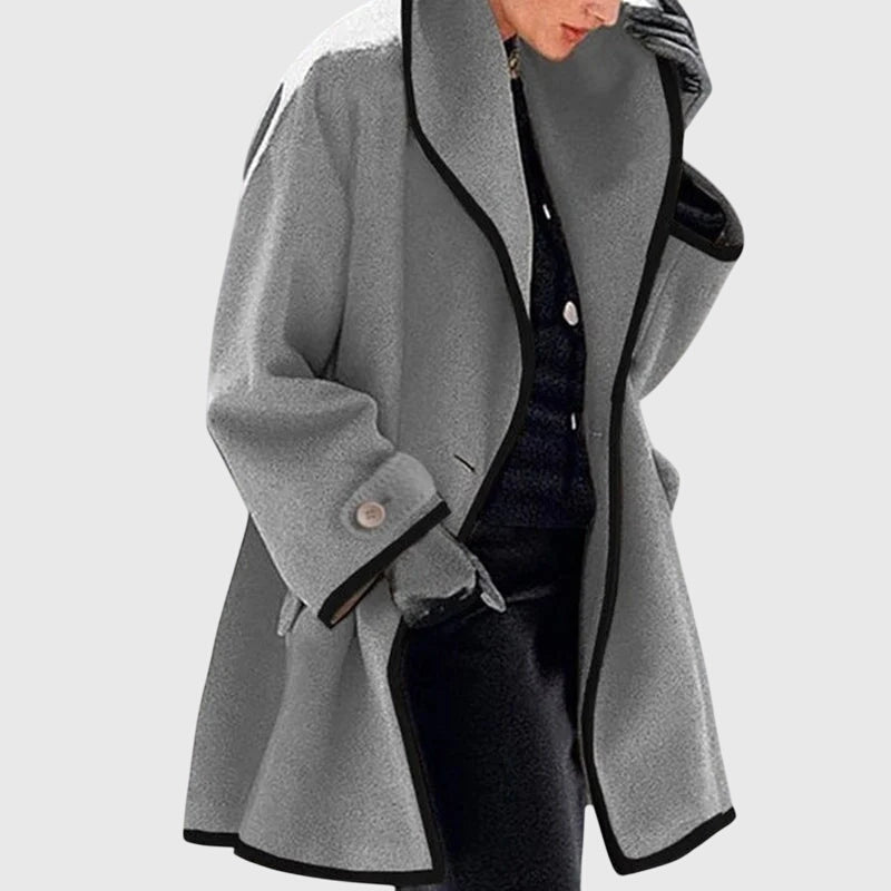 Women's Fleece Jacket with double-row buttons for winter