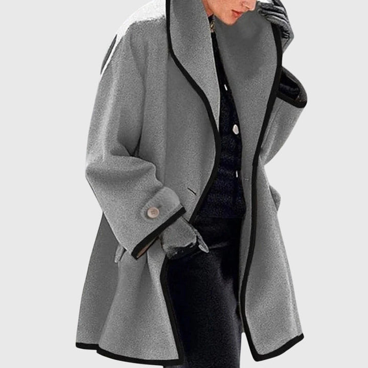 Women's Fleece Jacket with double-row buttons for winter