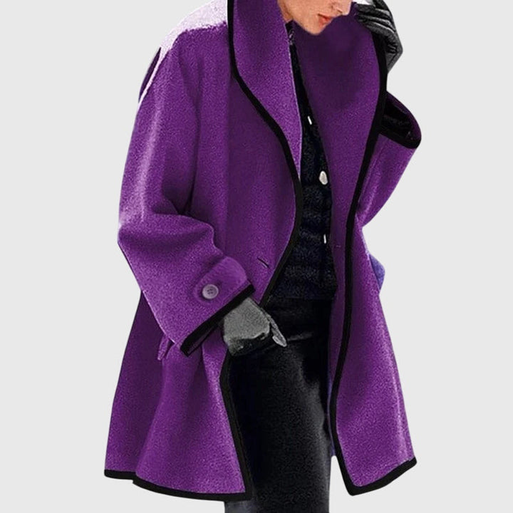 Women's Fleece Jacket with double-row buttons for winter