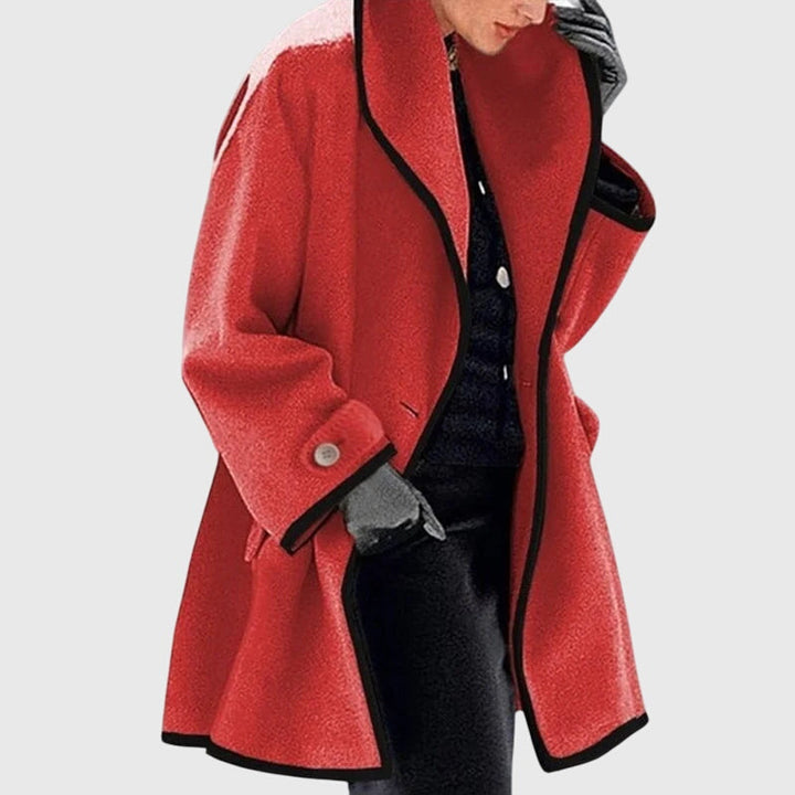 Women's Fleece Jacket with double-row buttons for winter