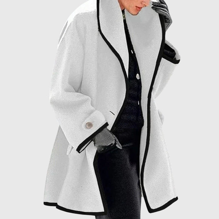 Women's Fleece Jacket with double-row buttons for winter