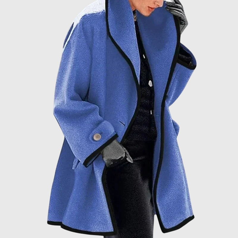 Women's Fleece Jacket with double-row buttons for winter