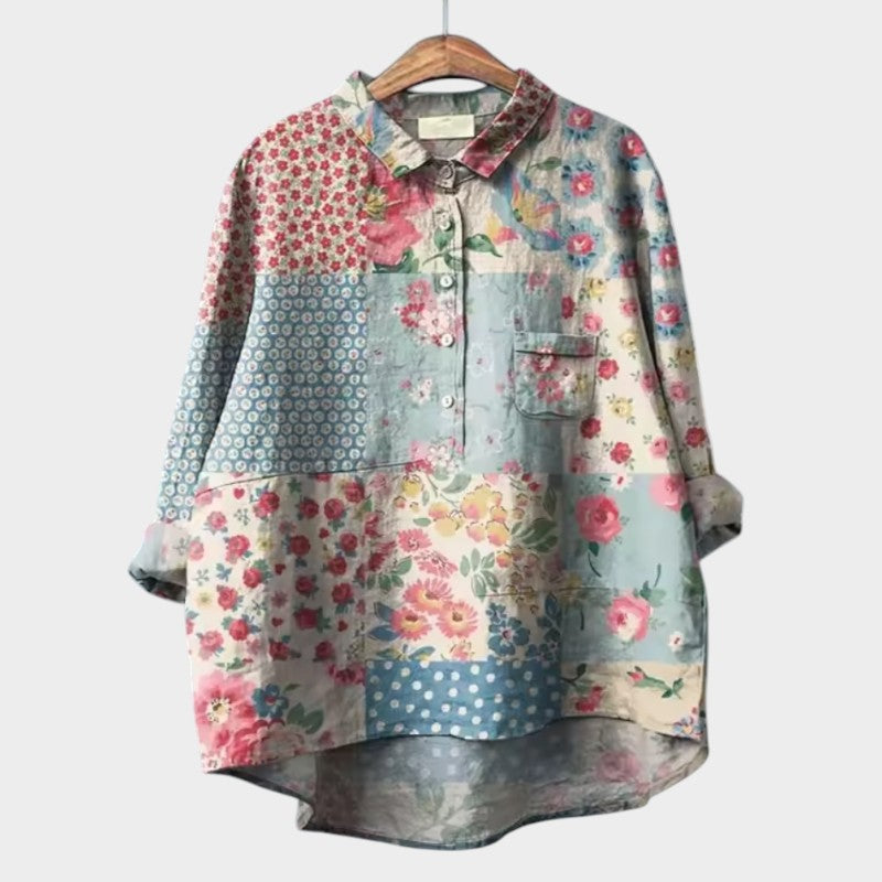 Women's Floral Blouse with Lightweight Fit for Brunch