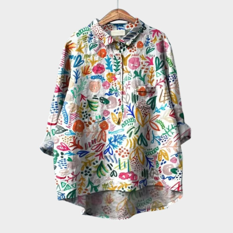 Women's Floral Blouse with Lightweight Fit for Brunch