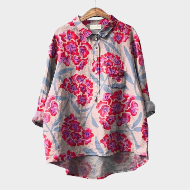 Women's Floral Blouse with Lightweight Fit for Brunch
