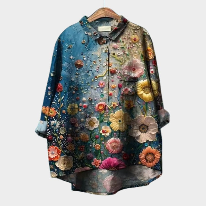 Women's Floral Blouse with Lightweight Fit for Brunch