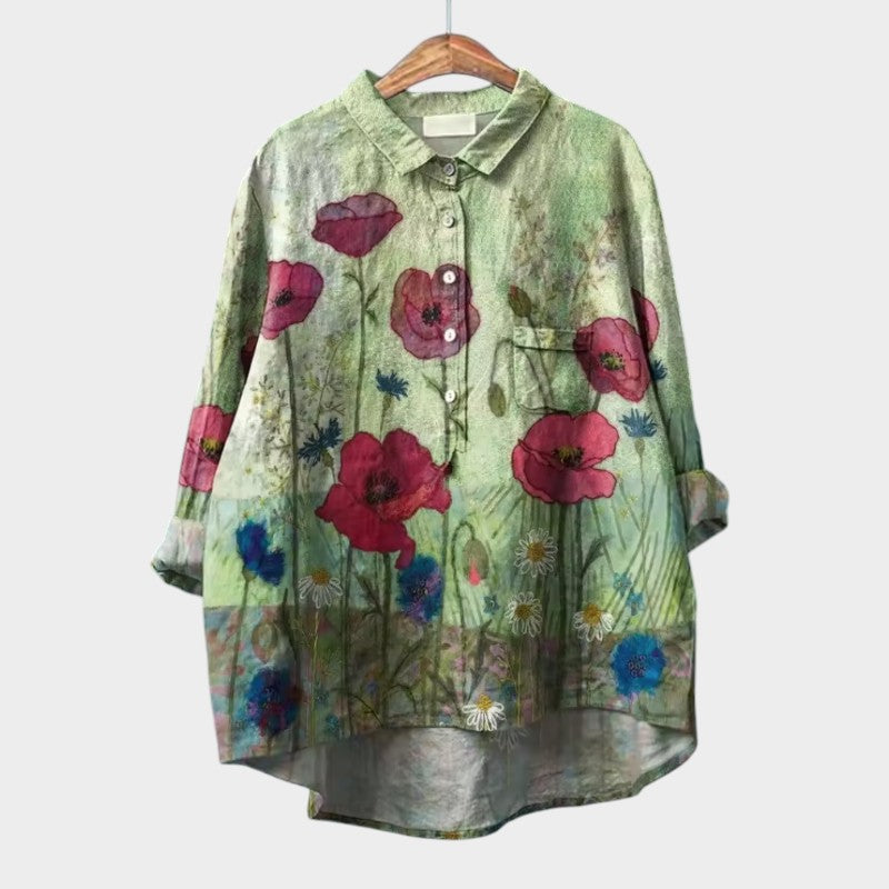 Women's Floral Blouse with Lightweight Fit for Brunch