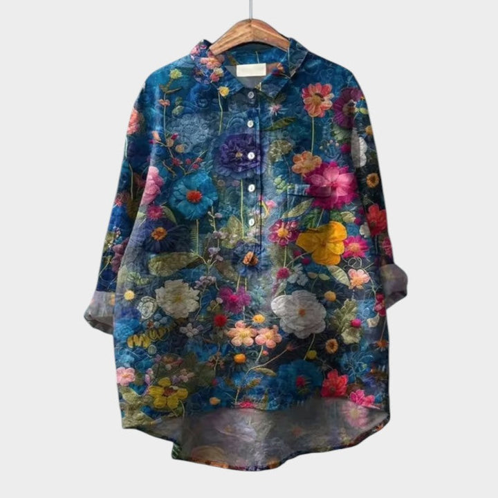 Women's Floral Blouse with Lightweight Fit for Brunch