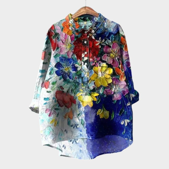 Women's Floral Blouse with Lightweight Fit for Brunch