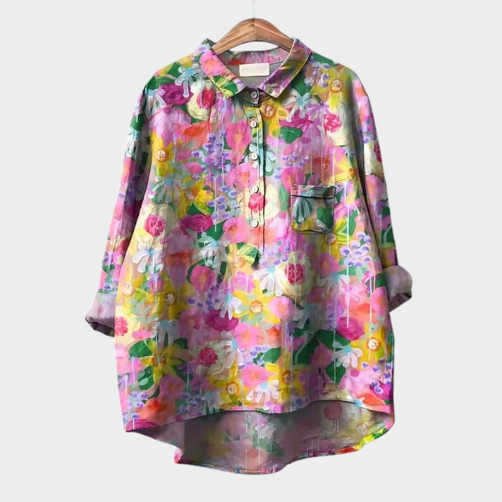 Women's Floral Blouse with Lightweight Fit for Brunch