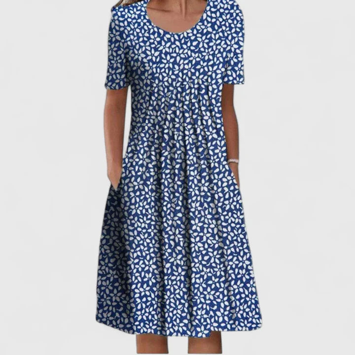 Women's Floral Dress with Pockets for Garden Party