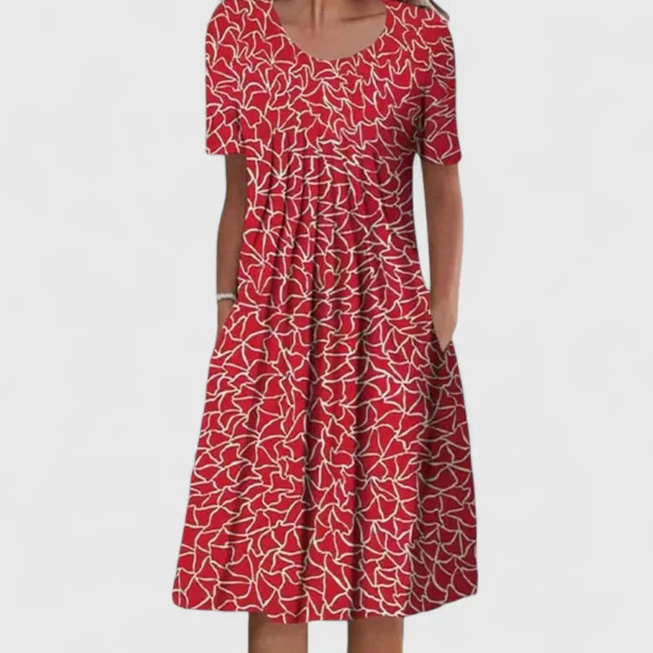 Women's Floral Dress with Pockets for Garden Party