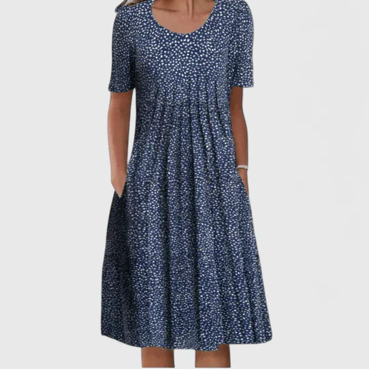 Women's Floral Dress with Pockets for Garden Party