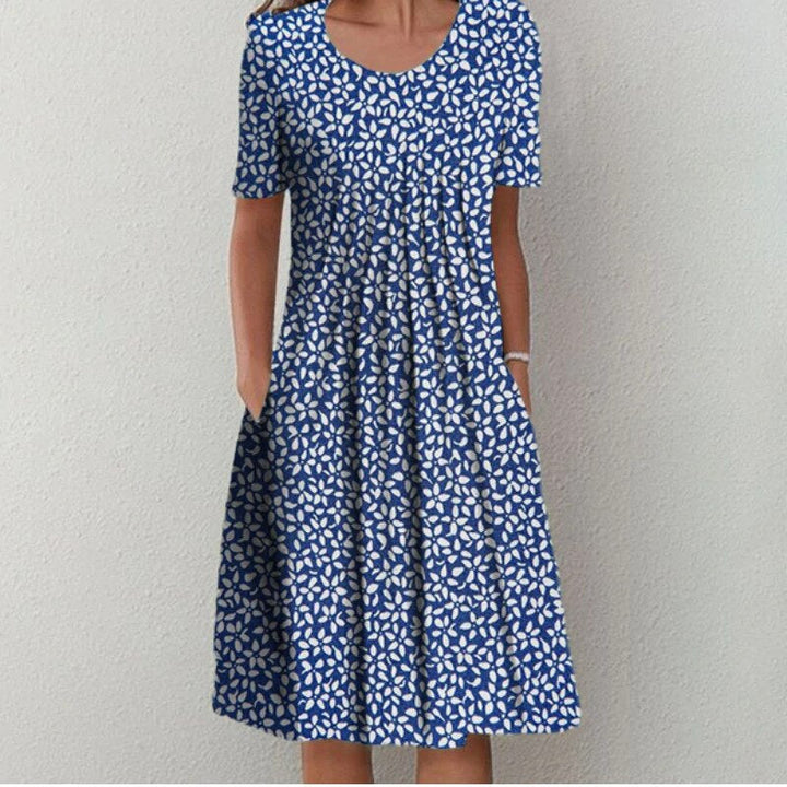 Women's Floral Dress with Pockets for Garden Party