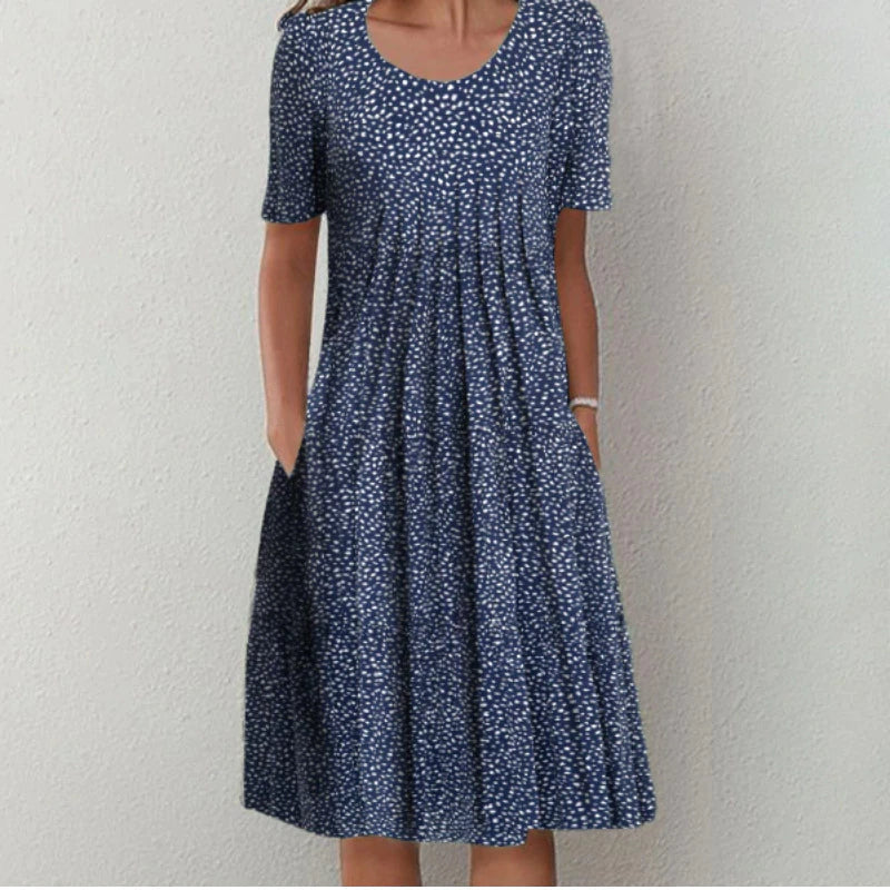 Women's Floral Dress with Pockets for Garden Party