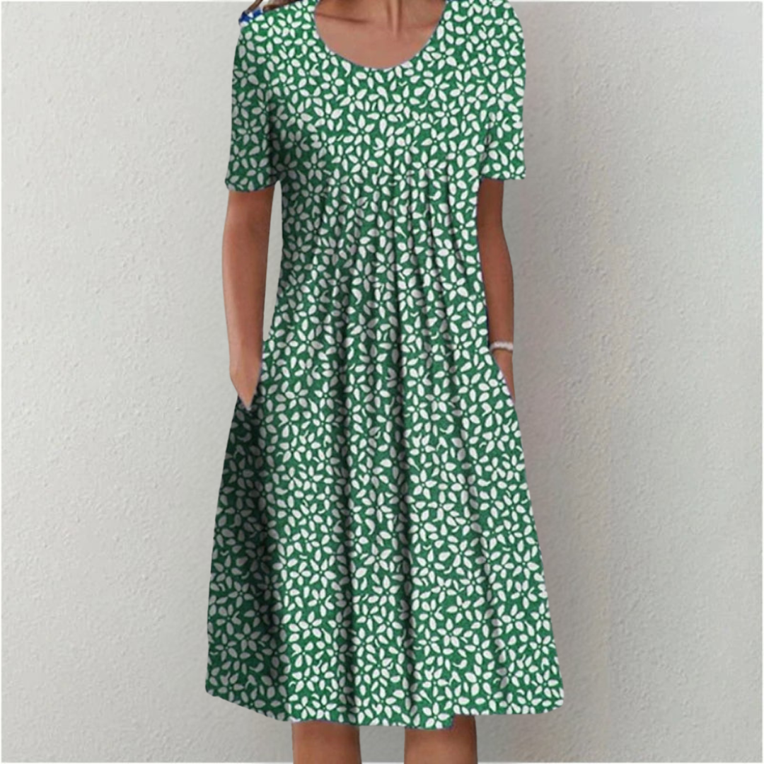 Women's Floral Dress with Pockets for Garden Party