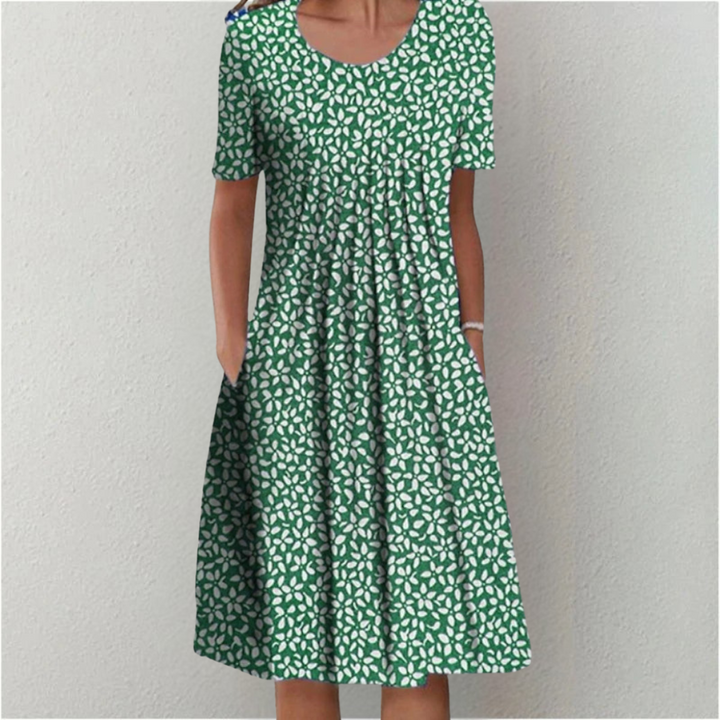 Women's Floral Dress with Pockets for Garden Party