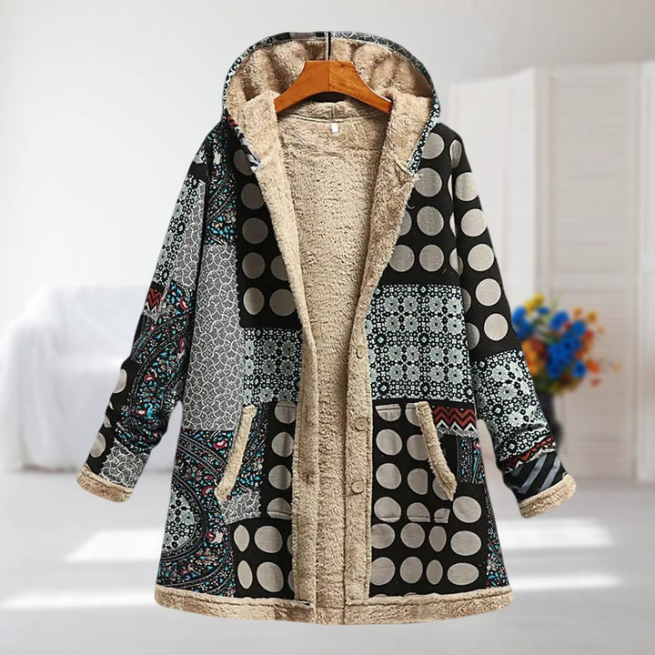 Women's Floral Jacket with Hood for Casual Winter Wardrobe