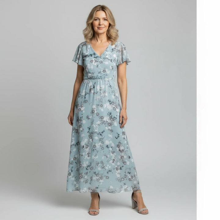 Women’s Floral Maxi Dress V-Neck