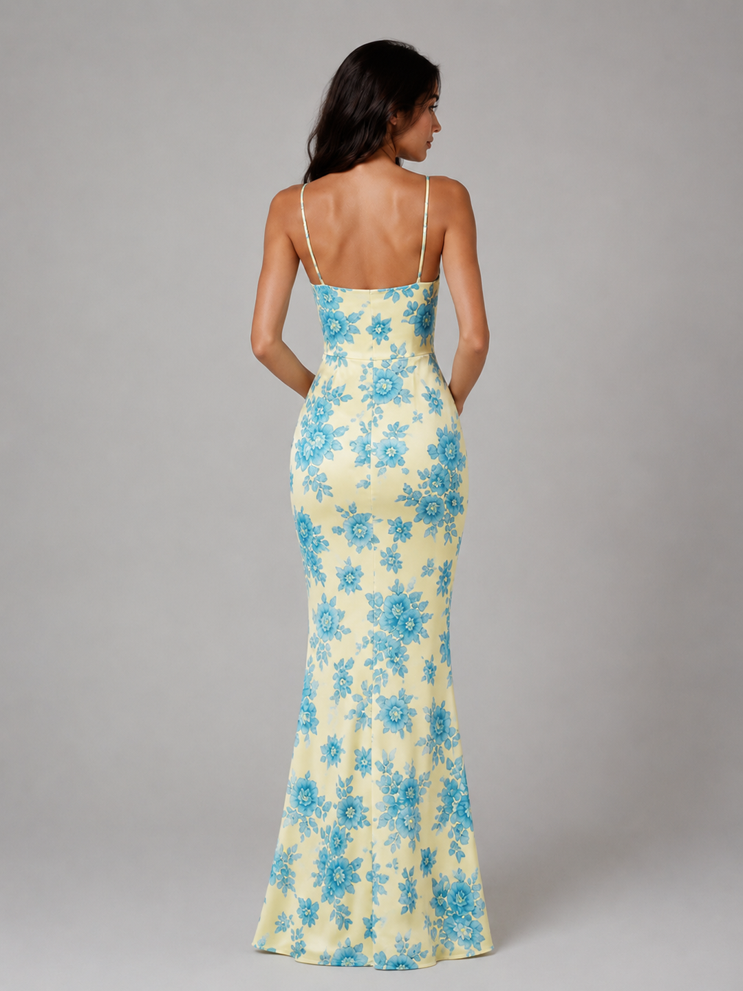 Women’s Floral Maxi Dress with Adjustable Straps
