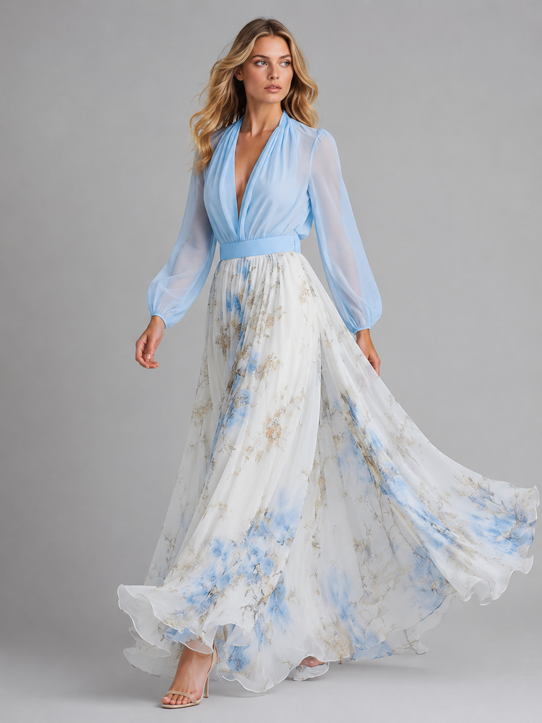 Women’s Floral Maxi Dress with Flowing Silhouette