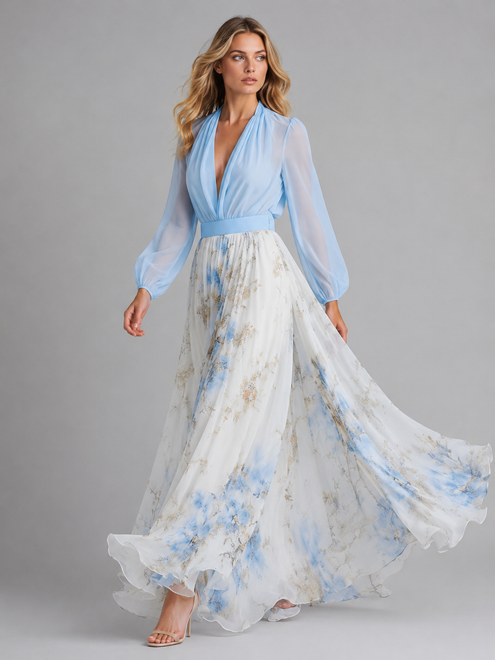 Women’s Floral Maxi Dress with Flowing Silhouette