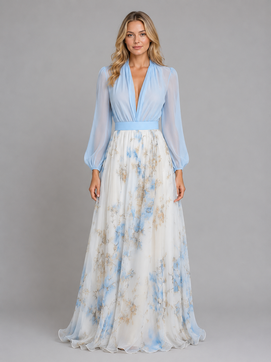 Women’s Floral Maxi Dress with Flowing Silhouette
