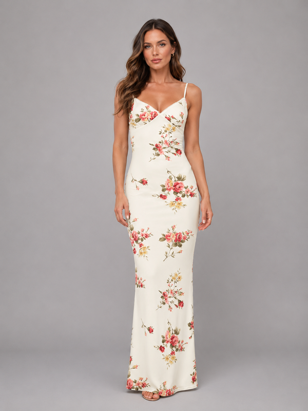 Women’s Floral Maxi Dress with Flowing Silhouette