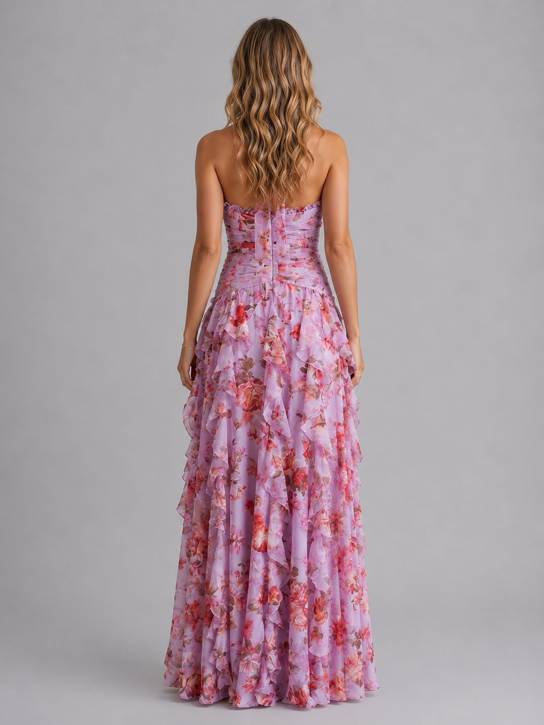 Women’s Floral Maxi Dress with Halter